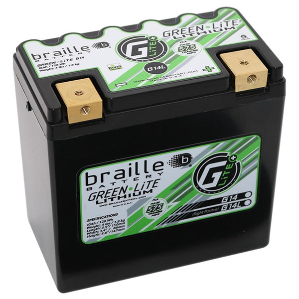 G14L Lithium Green Lite Motorsports 12 Volt Battery