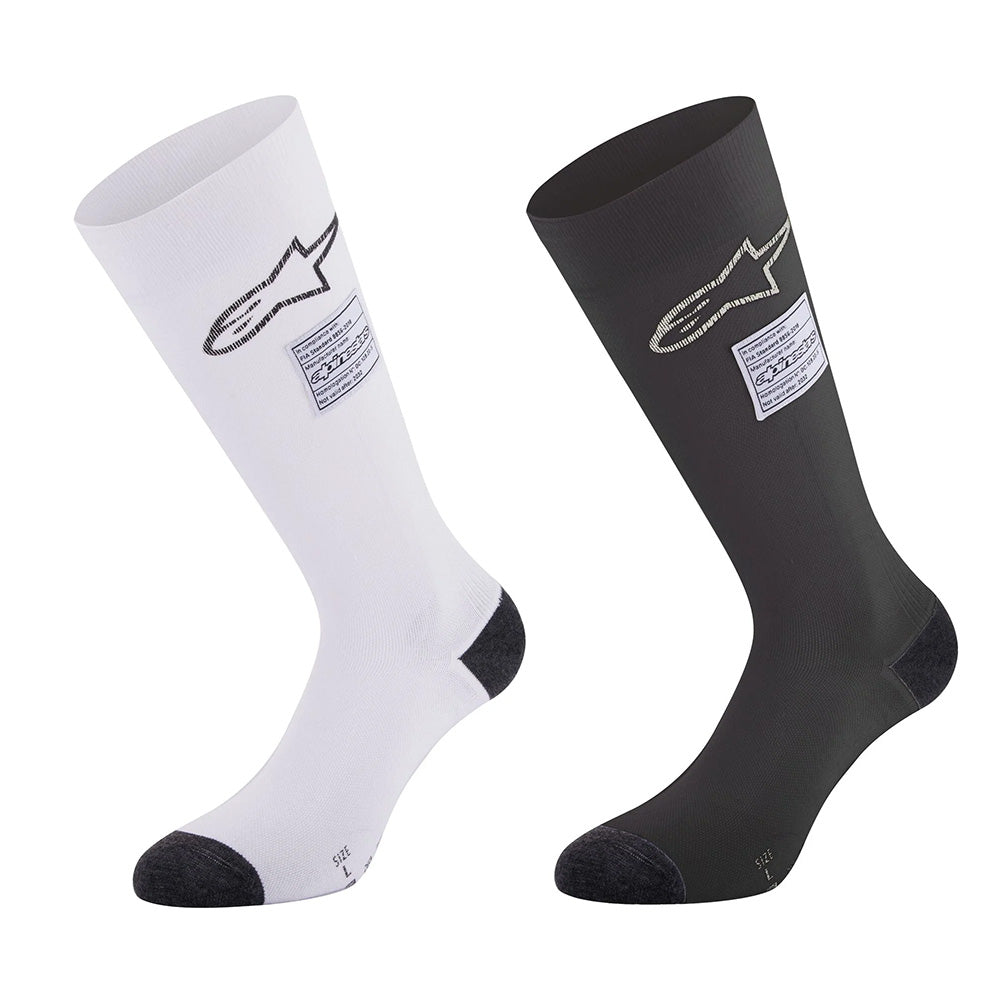 Alpinestar R10 Alpinestars ZX V4 Socks -Black Or White (Size: S