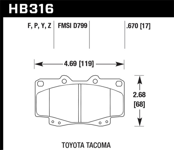 Plaquettes de frein Hawk Super Duty Street