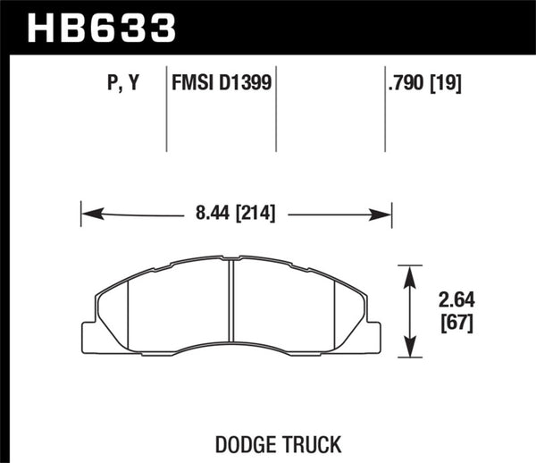 Hawk HB633P.790 Super Duty Street Brake Pads