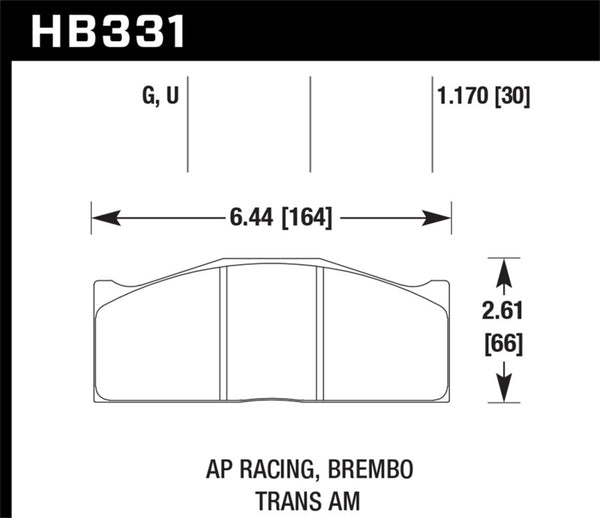 Hawk HB331Q1.17 DTC-80 AP Racing/Brembo 30mm Race Brake Pads