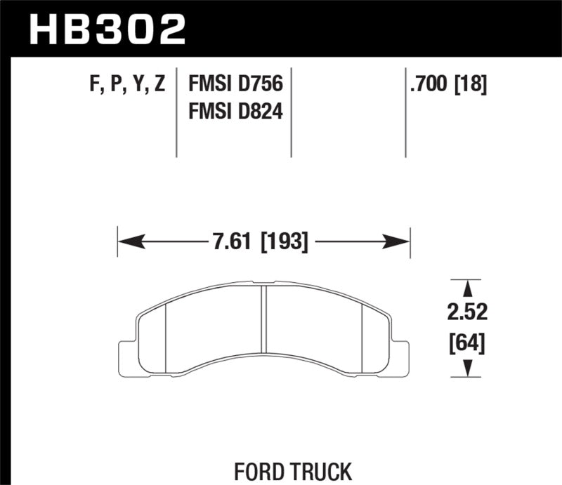 Hawk HB302F.700 HPS Street Brake Pads