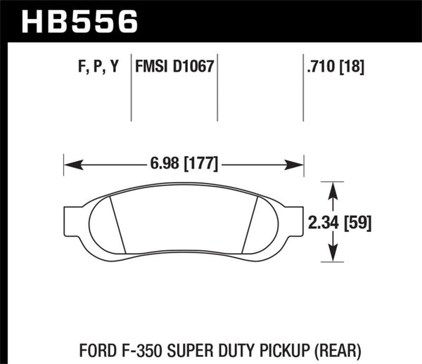 Hawk HB556P.710 Super Duty Street Brake Pads