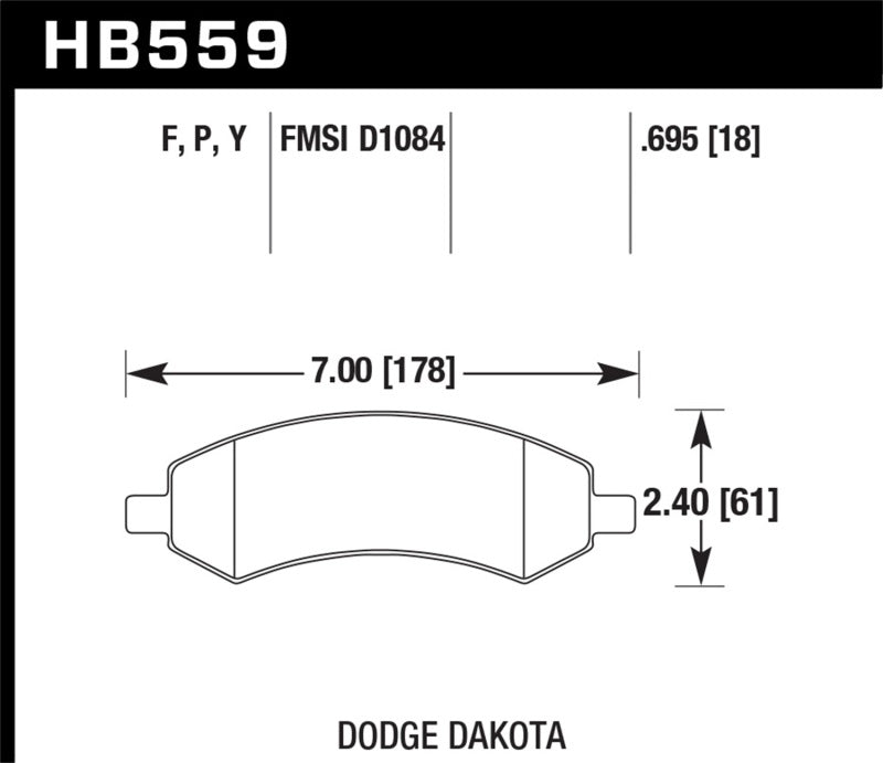 Hawk 06-16 Dodge RAM 1500 / 06-10 Mitsubishi Raider Super Duty Plaquettes de frein avant