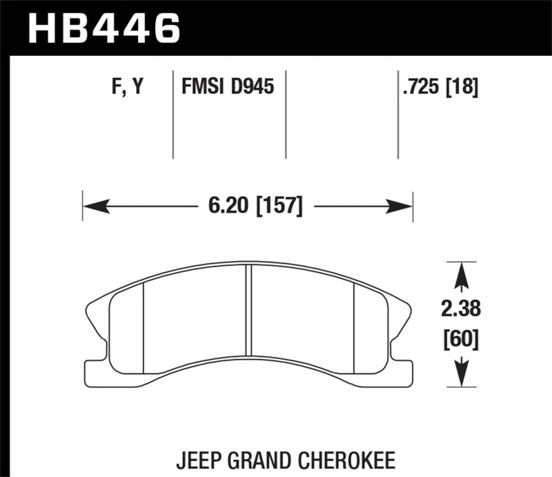 Hawk HB446F.725 HPS Street Brake Pads