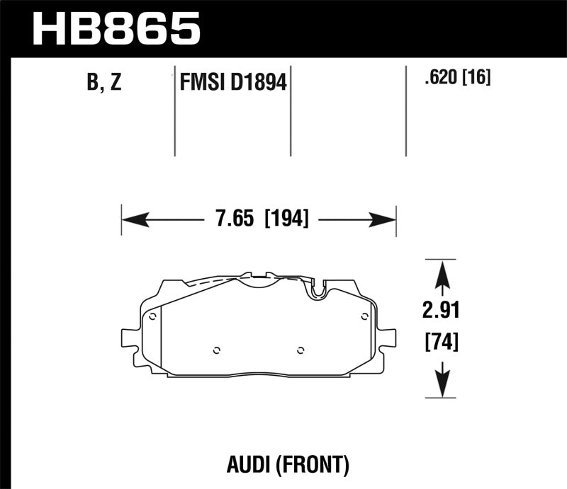 Hawk 18-19 Audi S5 HPS 5.0 Plaquettes de frein avant