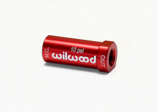 Valve de pression résiduelle Wilwood - Nouveau style 10# / Rouge