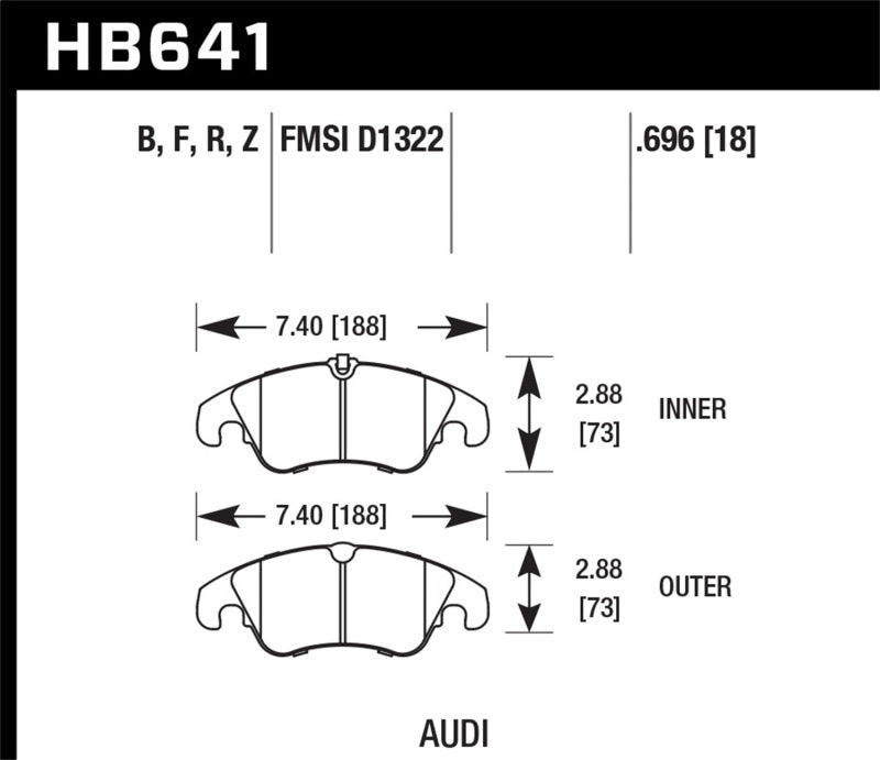 Hawk 09-10 Audi A4/A4 Quattro/A5 Quattro/Q5/S5/10 S4 HPS Street Plaquettes de frein avant