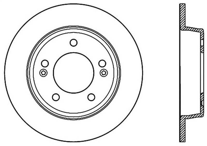 StopTech Sport Slotted 11-17 Hyundai Elantra Rear Right Slotted Rotor