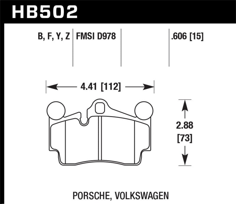 Hawk Plaquettes de frein arrière pour Audi Q7 Premium HPS 5.0 2007-2014