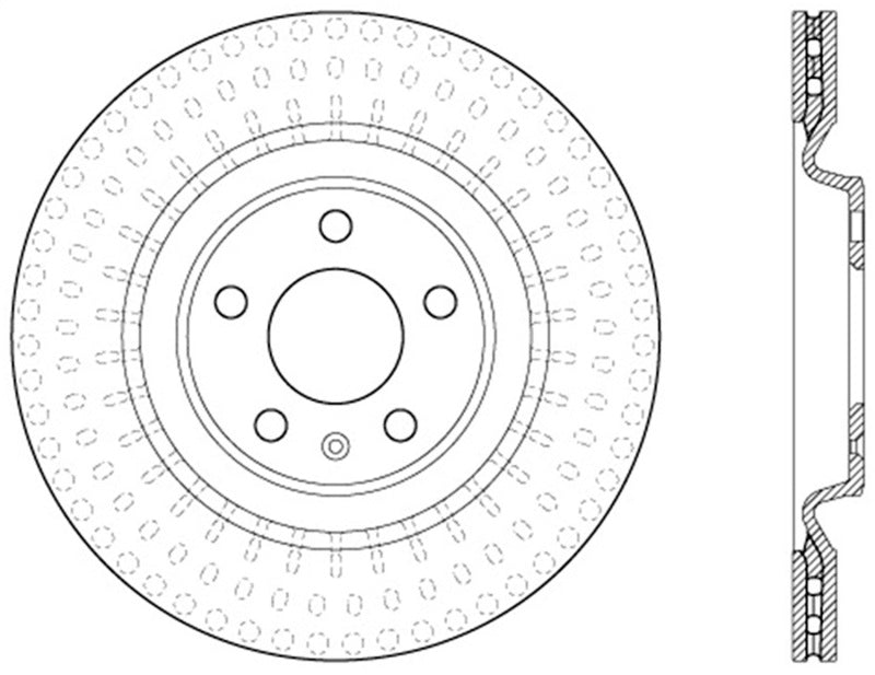 StopTech Power Slot 12-13 Audi A6 Quattro/11-12 A7 Quattro / 10-13 S4 Rotor rainuré arrière droit