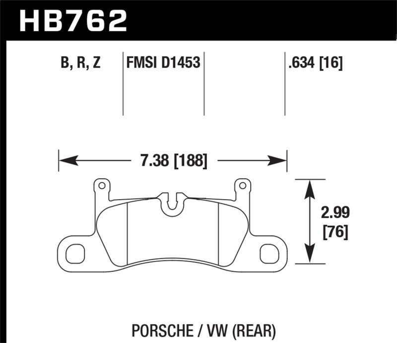 Hawk Plaquettes de frein arrière Porsche Cayenne HPS 5.0 2015