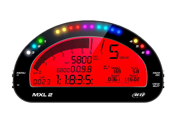 AiM MXL2 LCD Racing Dash Logger (Enregistreur de bord)